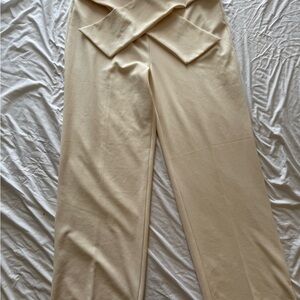Fashion Nova Cream Wide Leg Pants